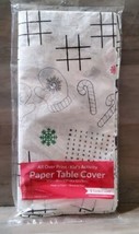Kids Activity Write On Paper Tablecloth Cover Christmas Games Coloring 54x88 - £8.87 GBP