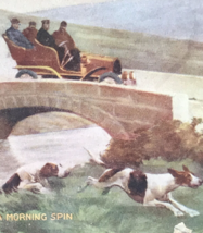 VTG 1912 English Fox Hunting Hound A Morning Spin in Antique Car Coach Postcard - £6.12 GBP