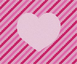 Pepita Needlepoint Canvas: Heart Striped Background, 12&quot; x 10&quot; - £70.39 GBP+