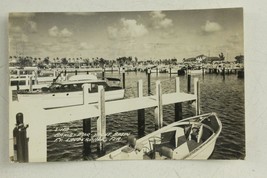 Vintage Real Photo RPPC Postcard Bahia Mar Yacht Basin Ft Lauderdale Florida FL - £13.17 GBP
