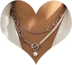 Layered Pearl Necklace  - £20.13 GBP