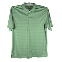 Greg Norman ML75 Mens Size XL Play Dry Polo Shirt Light Green Stripe - $23.13