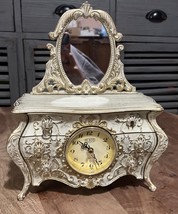 French Provincial Dresser Clock/Music Box/Jewelry Box Tested &amp; Works! - $746.36 MXN