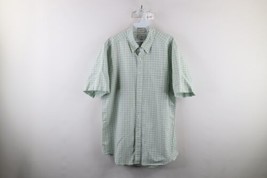 Vtg 90s LL Bean Mens 16.5 Single Needle Tailored Short Sleeve Button Down Shirt - £34.91 GBP