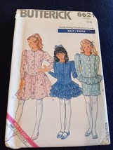 Vtg 1980s Butterick Pattern 6621 Girls Dress Sz 12-14 Uncut - £5.67 GBP