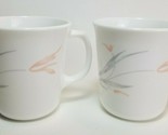 Corning Corelle Floral Wisp Desert Rose Mugs Cups Set of 2 Vintage - $8.86