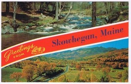 Postcard Greetings From Skowhegan Maine - £3.88 GBP