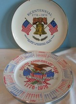 SET OF 2 10&quot; Bicentennial U. S. A. collector plate/decorative 1776-1976 - £19.73 GBP