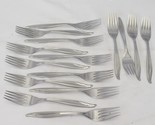 Wm Rogers Bermuda Salad Forks 7&quot;  Stainless  Lot of 15 - $66.90 CAD