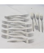 Wm Rogers Bermuda Salad Forks 7&quot;  Stainless  Lot of 15 - $48.99