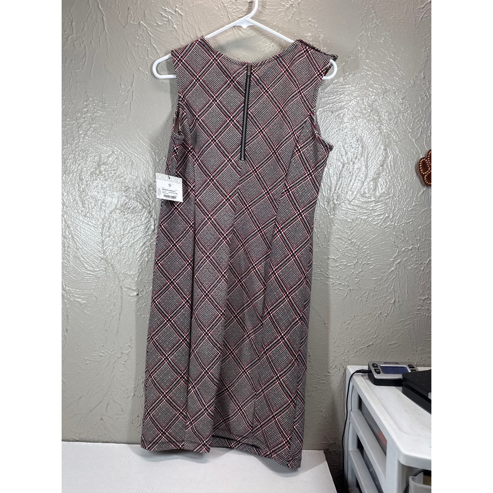 Liz Claiborne Dress Womens Pure Romance Red Black Plaid Size Small NWT  Item image 5