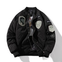 N military retro badge pilot jacket american vintage motorcycle coat parkas hooded male thumb200