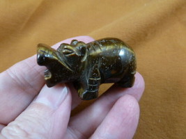 (Y-HIP-580) little brown HIPPO Hippopotamus Gemstone carving figurine ge... - $14.01