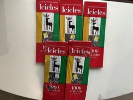 Vintage Lot Of 5 Packs Christmas Icicles Santa’s Best USA NOS - $343.61 MXN