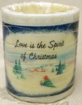 Russ Candle Glows Love is the Spirit of Christmas Hollow Core Candle - $14.83