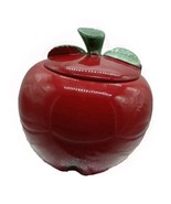 Vintage Red Apple Ceramic Cookie Jar - $24.75