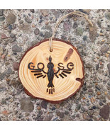 GOOSE  Wood Burned  Double Sided  Art  Decor Ornament     - €12,13 EUR