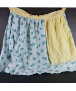 Vintage HALF APRON w Attached Terry Towel Blue/Yellow/Yellow Towel--21&quot; - €9,89 EUR