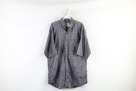 Vintage 90s Woolrich Mens Large Faded Geometric Collared Hawaiian Button Shirt - £30.59 GBP