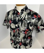 Hurley Sz Small Mens Black Classic Fit Hawaiian Floral Short Sleeve Shirt - $25.61 CAD