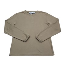 955 Originals Sweater Womens M Beige Long Sleeve Crew Neck Chest Zip Pul... - £15.67 GBP