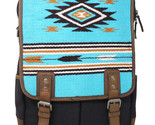 Western Handwoven Saddle Blanket Rug Navy Canvas Carry-On Travel Bag 18S... - $158.39