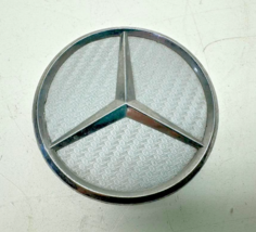 Mercedes Benz Silver Carbon FIBER/CHROME Wheel Center Cap - £2.35 GBP