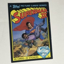 Superman III 3 Trading Card #1 Christopher Reeve - £1.54 GBP