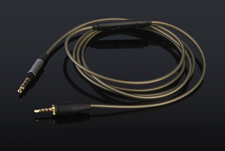 Silver Plated Audio Cable with Remote Mic For Sennheiser Urbanite XL On/Over Ear  			