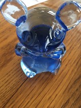 Small Blue Teddy Bear Heavy Glass - £9.49 GBP