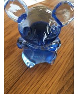 Small Blue Teddy Bear Heavy Glass - £9.34 GBP