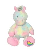Animal Adventure Pastel Unicorn Rainbow Heart Plush Stuffed Animal 2021 23&quot; - $635.71 MXN