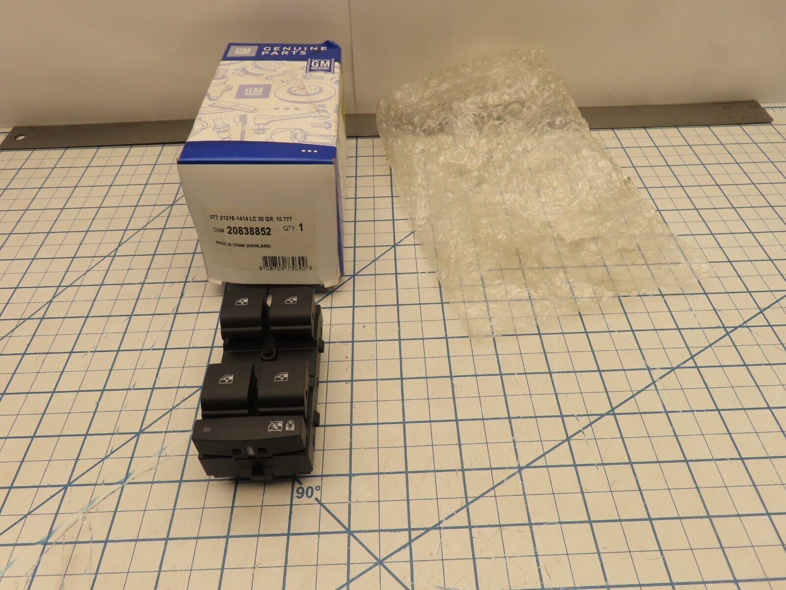 GM 20838852 Power Window Switch Drivers LH Master - $31.91