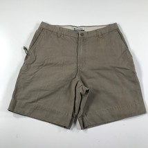 Banana Republic Shorts Mens 34 Brown Solid Khaki Cotton Above Knee Length - $13.99
