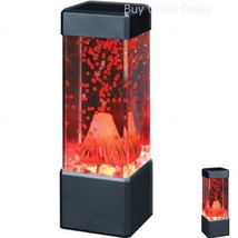 Red Volcano Lava Lamp Table Electric Vintage Look Art Lamps Deco Living ... - £40.96 GBP