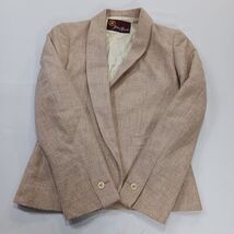 Vintage John Brooks Women's Tan/Beige Blazer Jacket Size 4 - $26.72