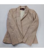Vintage John Brooks Women's Tan/Beige Blazer Jacket Size 4 - $26.72