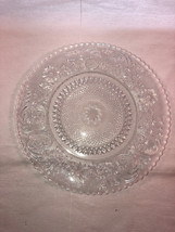 Vintage Sandwich Pattern 8 Inch Crystal Depression Glass Plate Mint - £5.67 GBP