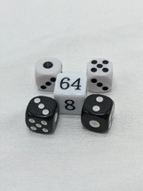 Lot Of (5) Black And White Dice - $8.90
