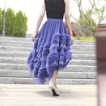 Lavender High-low Tulle Skirt Outfit Women Plus Size Long Tulle Skirt image 10