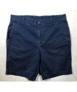 Robert Graham Classic Fit Chino Shorts Navy Blue Flat Front Stretch Mens... - $19.59