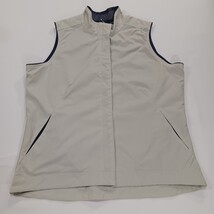 Line Up For Sports Men's Beige/Cream Full Zip Sleeveless Golf Vest Chest 41" image 8