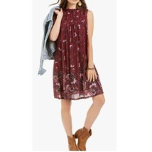 Style &amp; CO Women M Tapestry Toss Magenta Floral Sleeveless Dress NWT BU59 - $29.39