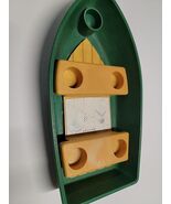 Vintage Fisher Price Little People Play Family Camper Boat 1972 Green - $11.88