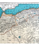 Algeria Tunisia Morocco Map 1935 Northern Africa Atlas 14 x 11&quot; LGAD99 - €43,57 EUR