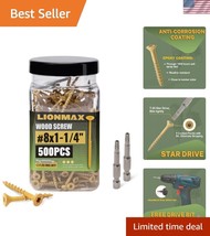 1-1/4 Inch Tan Deck Screws, Rust-Proof with T25 Bit - Ideal for Outdoor ... - $39.00