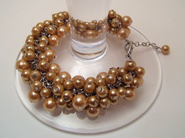Bracelet SeaShell Pearls Gold  - $9.99