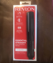 Revlon Essentials Straight 1&quot; Ceramic Flat Iron Hair Straightener, Black - $14.62