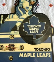 Vintage Toronto Maple Leafs Reloj de Pared NHL Hockey 1989 Works - £63.67 GBP