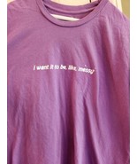 Olivia Rodrigo I Want It To Be Like Messy Shirt Purple Sour Tour -Size X... - £45.62 GBP